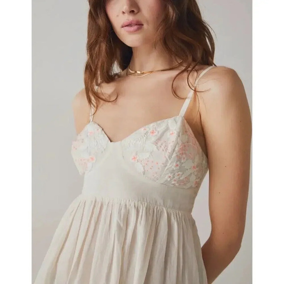 Free People Intimately Bed of Roses Babydoll Boho Slip Dress NWOT - Picture 3 of 8